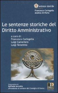 Le sentenze storiche del diritto amministrativo - copertina