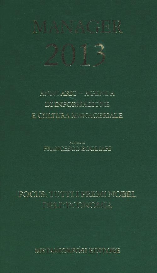 Agenda del manager 2013. Annuario di informazione e cultura manageriale - copertina