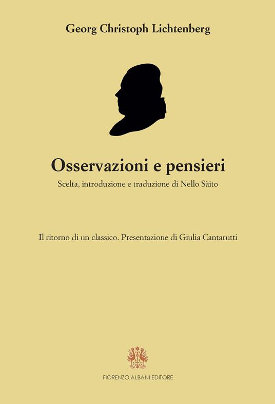 Osservazioni e pensieri - Georg Christoph Lichtenberg,Nello Sàito - ebook