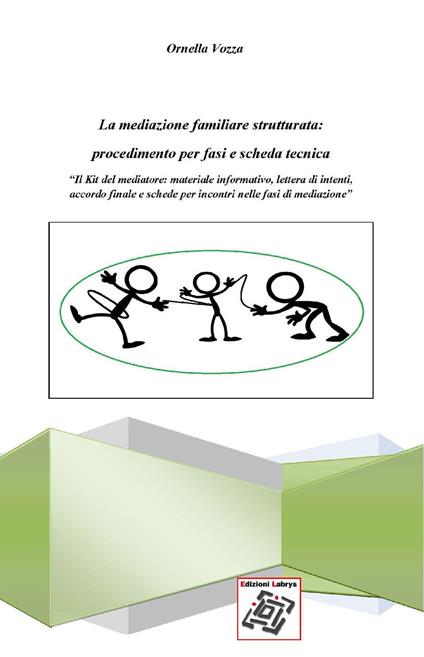 La mediazione familiare strutturata: procedimento per fasi e scheda tecnica. «Il Kit del mediatore: materiale informativo, lettera d'intenti, accordo finale e schede per incontri nelle fasi di mediazione» - Ornella Vozza - copertina