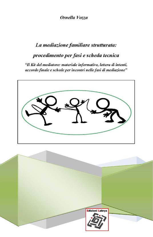 La mediazione familiare strutturata: procedimento per fasi e scheda tecnica. «Il Kit del mediatore: materiale informativo, lettera d'intenti, accordo finale e schede per incontri nelle fasi di mediazione» - Ornella Vozza - copertina