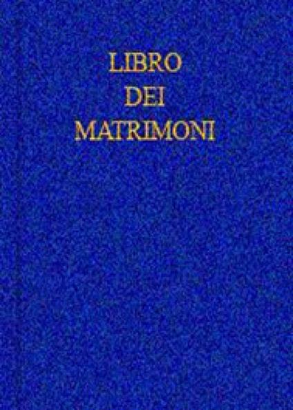 Libro dei matrimoni - copertina