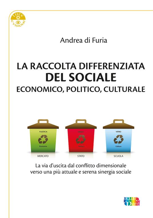 La raccolta differenziata del sociale economico, politico e culturale. La via d'uscita dal conflitto dimensionale verso una più attuale e serena sinergia sociale - Andrea Di Furia - copertina