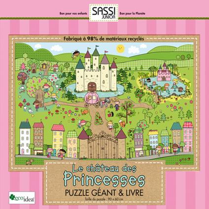Le chateau des princesses. Puzzle géant et livre. Con puzzle - Jillian Phillips - copertina