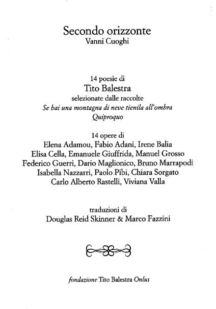 Secondo orizzonte. Ediz. italiana e inglese - Vanni Cuoghi - copertina