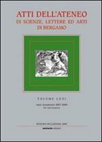 Atti dell'Ateneo di scienze, lettere ed arti di Bergamo. Vol. 71
