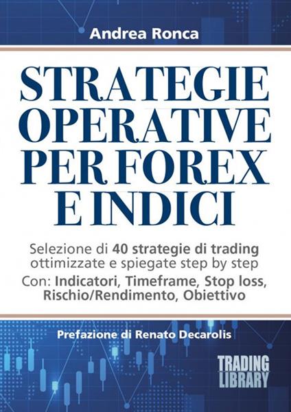 Strategie operative per forex e indici. Selezione di 40 strategie di trading ottimizzate e spiegate step by step - Andrea Ronca - copertina
