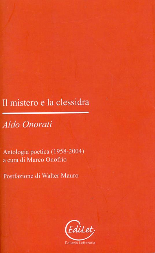 Il mistero e la clessidra - Aldo Onorati - copertina