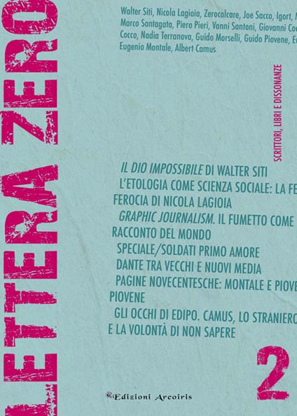 Lettera zero. Vol. 2 - copertina