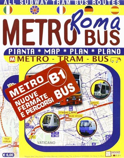 Pianta Roma «metrobus». Q - copertina