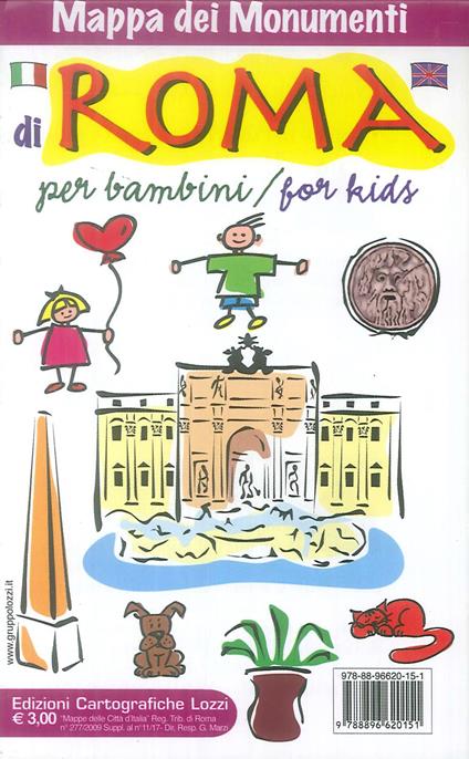 Mappa di Roma per bambini-For kids. Ediz. bilingue - copertina