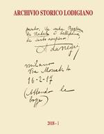 Archivio storico lodigiano (2018). Vol. 1