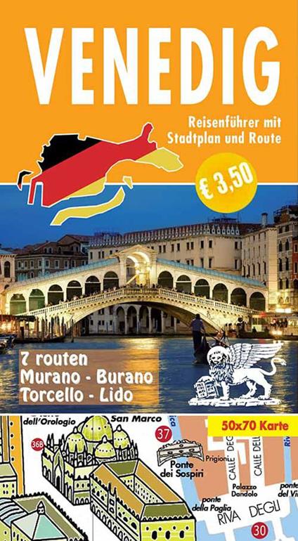 Venedig. Kleiner Reiseführer mit Stadtplan und Rroute - copertina