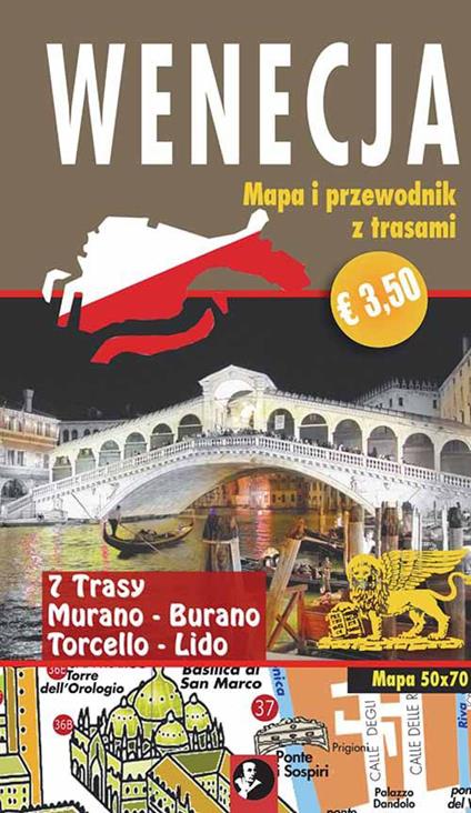 Venezia. Mappa e guida con itinerari. Ediz. Polacca - copertina
