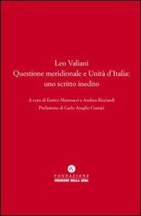Questione meridionale e Unità d'Italia - Leo Valiani - copertina