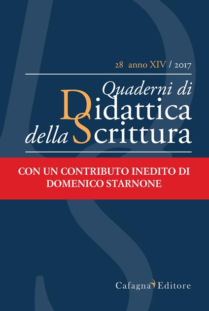 QdS. Quaderni di didattica della scrittura (2017). Vol. 28 - copertina