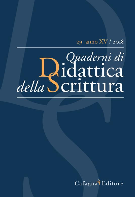 QdS. Quaderni di didattica della scrittura (2018). Vol. 29 - copertina