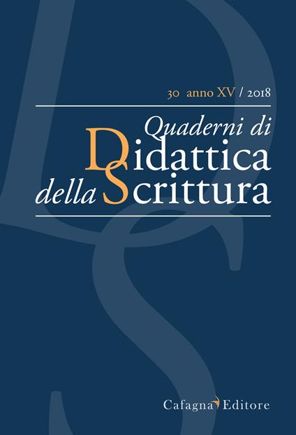QdS. Quaderni di didattica della scrittura (2018). Vol. 30 - copertina