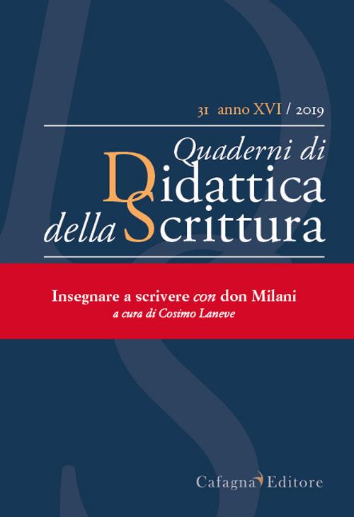 QdS. Quaderni di didattica della scrittura (2019). Vol. 31 - copertina