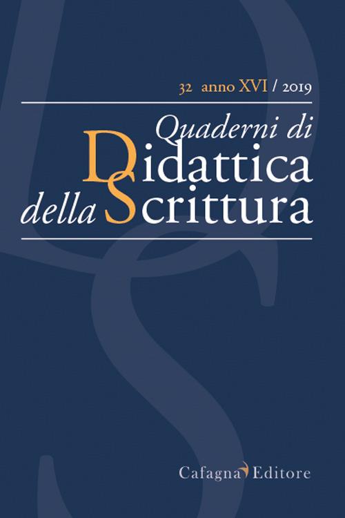 QdS. Quaderni di didattica della scrittura (2019). Vol. 32 - copertina