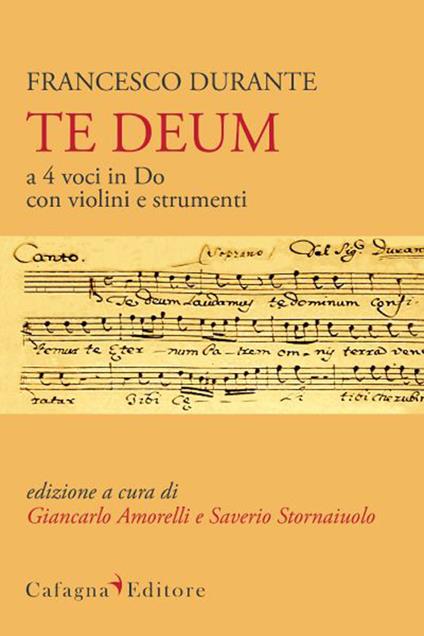 Te Deum a 4 voci in Do con violini e strumenti - copertina