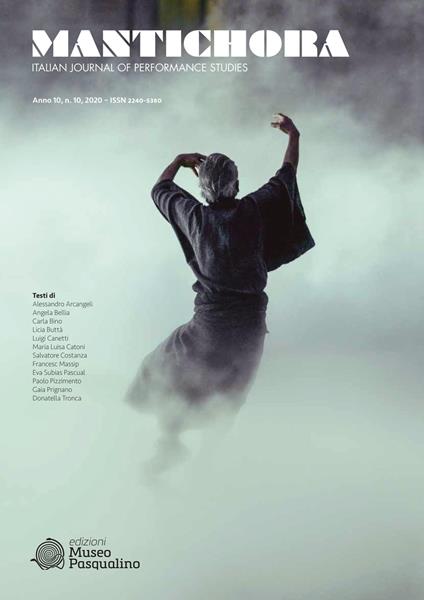 Mantichora. Italian journal of perfomance studies (2020). Vol. 10 - copertina