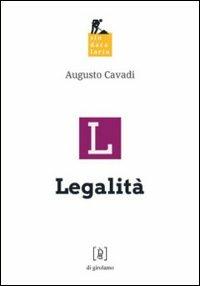 Legalità - Augusto Cavadi - copertina