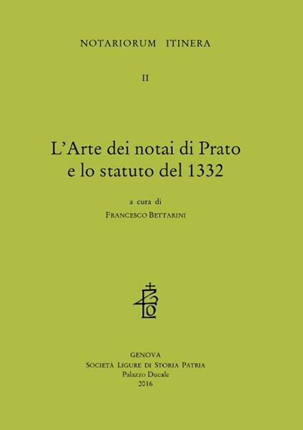 L'arte dei notai di Prato e lo statuto del 1332 - copertina