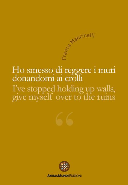Ho smesso di reggere i muri - Franca Mancinelli - copertina