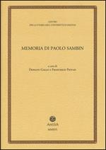 Memoria di Paolo Sambin (1913-2003)