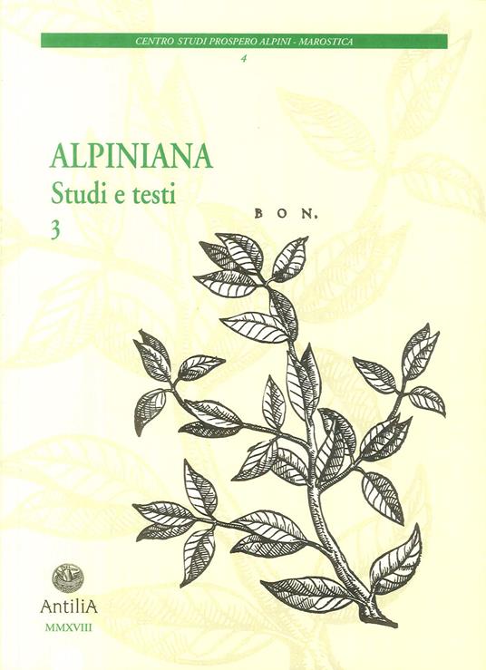 Alpiniana. Studi e testi. Vol. 3 - copertina