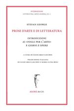 Prose d'arte e di letteratura. Introduzioni ai «Fogli per l'arte» e Giorni e Opere