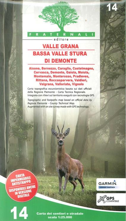 Carta n. 14. Bassa valle Stura di Demonte, val Grana - copertina