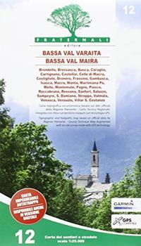 Carta n. 12. Bassa Val Varaita, Bassa Val Maira. Carta sentieri e stradale 1:25.000 - copertina