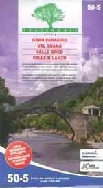 Carta n. 50-5. Gran Paradiso, Val Soana, Valle Orco, Valli di Lanzo 1:50.000