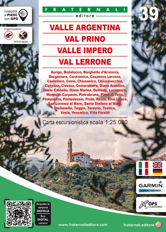 Valle Argentina Valle Prino, Valle Impero, Val Lerrone 1:25.000 - copertina