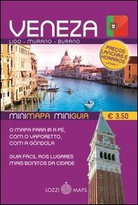 Venezia in lingua. Minimappa e miniguida. Ediz. portoghese - copertina