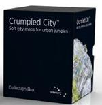 Crumpled city map collection box. London, Paris, Berlin, Amsterdam, Barcelona. Ediz. multilingue