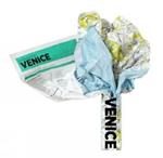 Crumpled city map. Venice