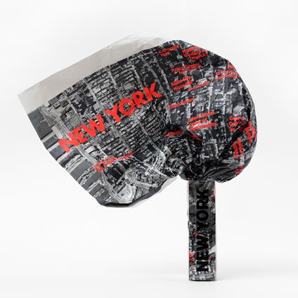 Crumpled city from the air. New York - copertina