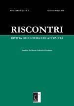 Riscontri. Rivista di cultura e di attualità (2018). Vol. 1: Gennaio-Aprile.