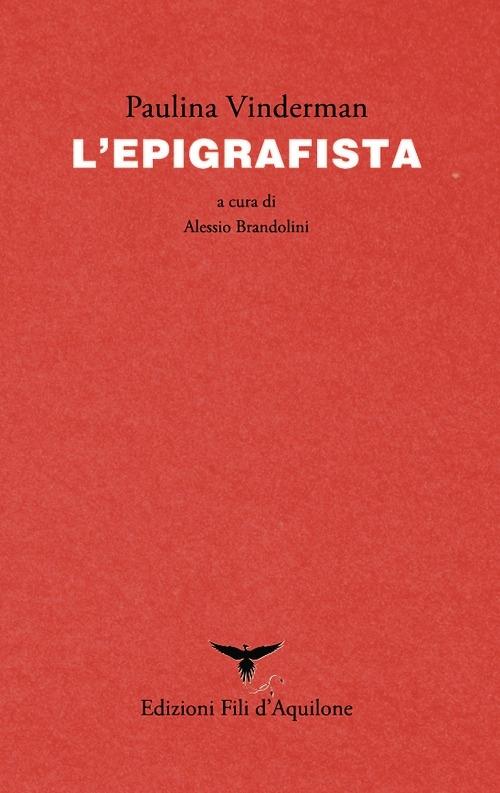 L' epigrafista - Paulina Vinderman - copertina