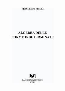 Algebra delle forme indeterminate
