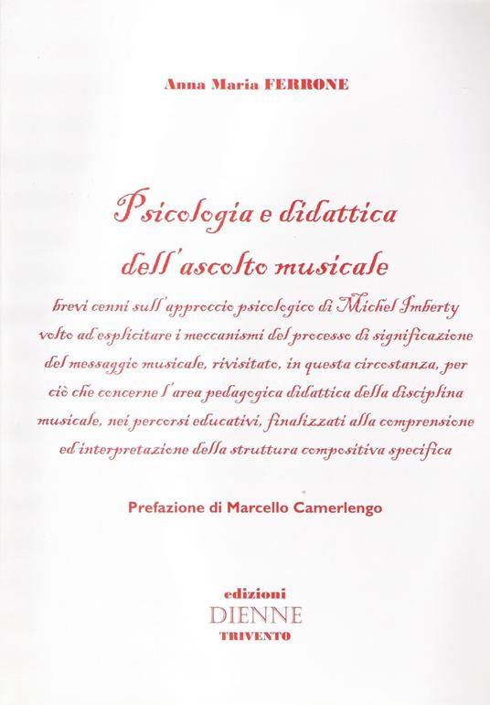 Psicologia e didattica dell'ascolto musicale - Anna M. Ferrone - copertina