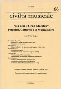 «Da Jesi il Gran Maestro». Pergolesi, Caffarelli e la musica sacra. Atti della Giornata di studio (Firenze, 17 aprile 2010) - copertina