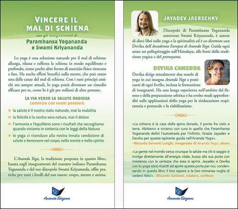 Yoga che ti passa! Liberi dal mal di schiena. 30 posizioni per una schiena felice. Con DVD - Jayadev Jaerschky,Devika Camedda - 2