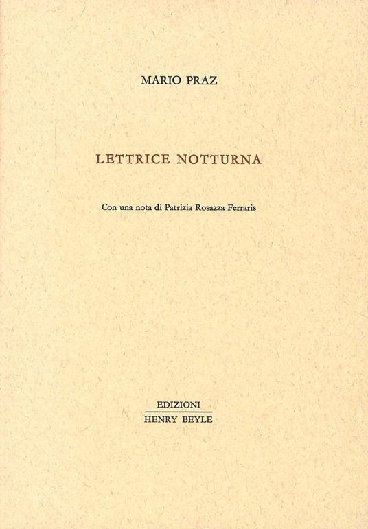 Lettrice notturna - Mario Praz - copertina