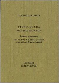 Storia di una povera monaca - Giacomo Leopardi - copertina
