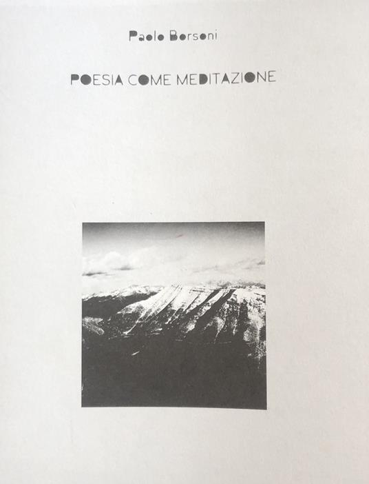 Poesia come meditazione - Paolo Borsoni - copertina