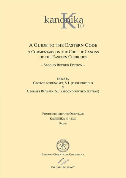 A guide to the Eastern code. A commentary on the code of canons of the Eastern Churches - copertina